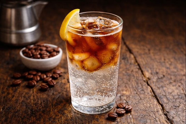 Espresso Tonic refrescante com tónica e gelo
