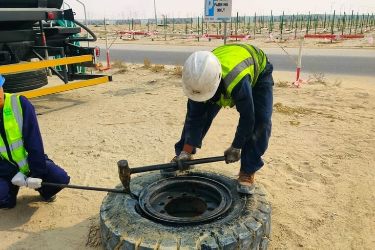 Heavy equipment tyres change