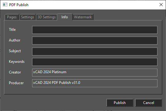 Publish to PDF in xCAD