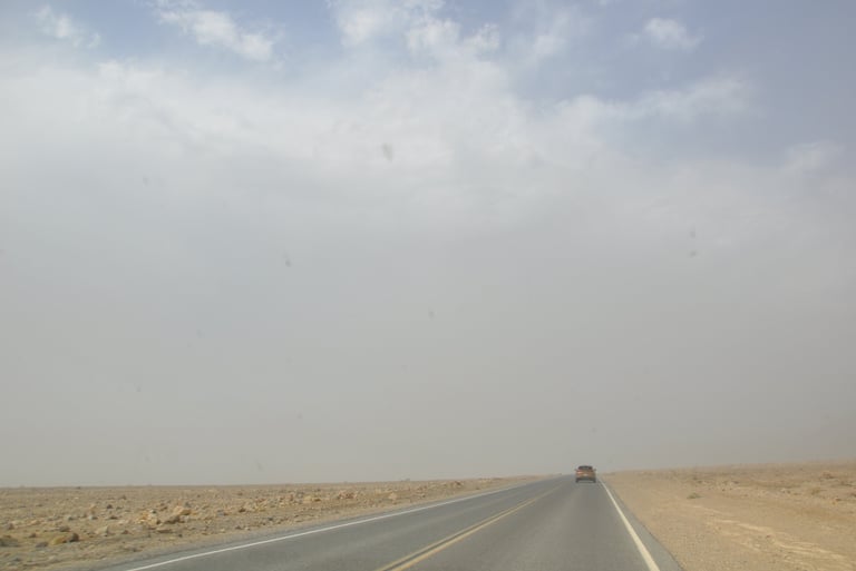 sand storm in death valley