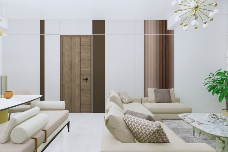 Luxury drawing room interior design at Fortune Hestia Villas Bangalore