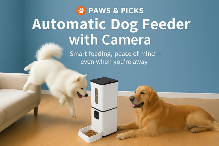 Automatic Dog Feeder Large Breed with Camera - 12L/50 Cups 5G WiFi App Control Dog Food Dispenser, E