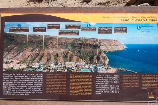 cartel cañada de los gatos , mogan 