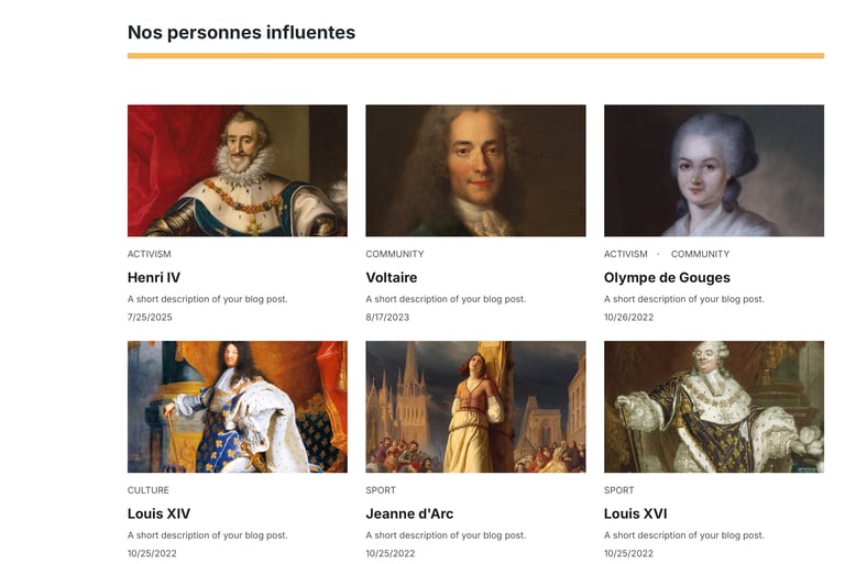 exemple d'un site gratuit