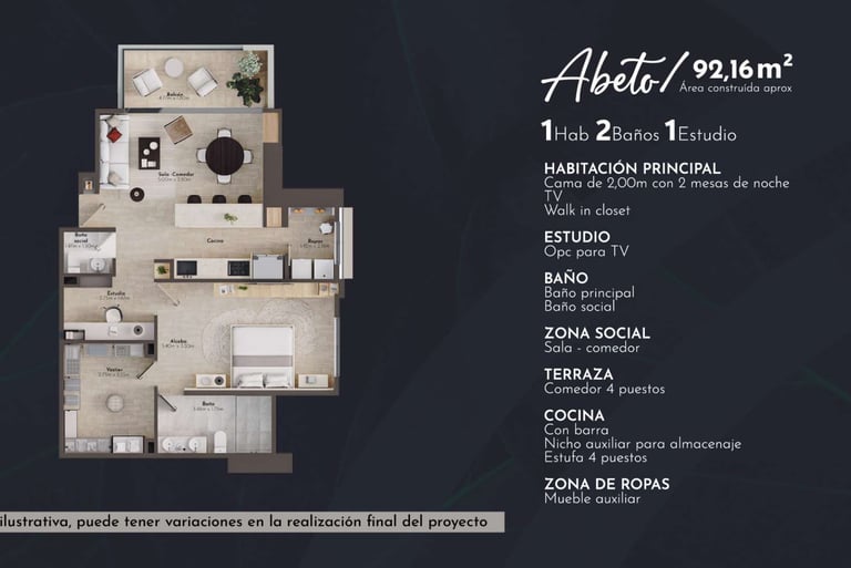 Arvore, Tipología de apartamento Abeto en Pereira