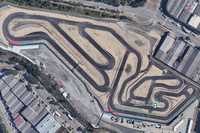 Trazado del Circuit d’Osona para entrenamientos en pitbike
