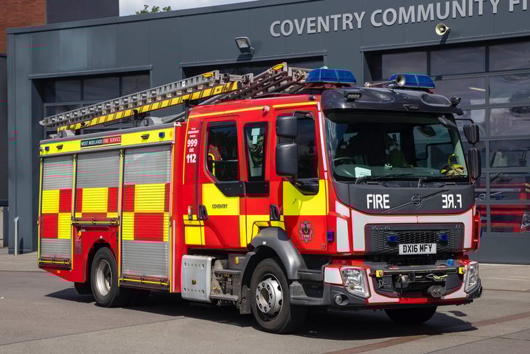 West Midlands Fire Service Volvo Rescue Pump based at Coventry fire station 
