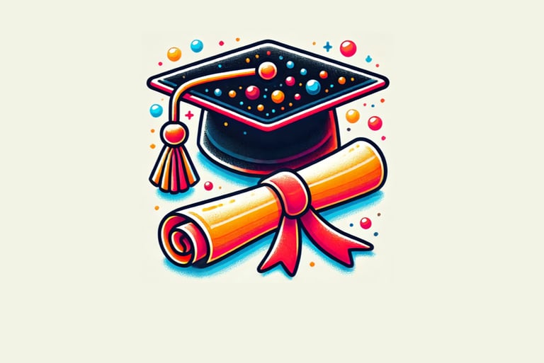 colorful image of graduation cap