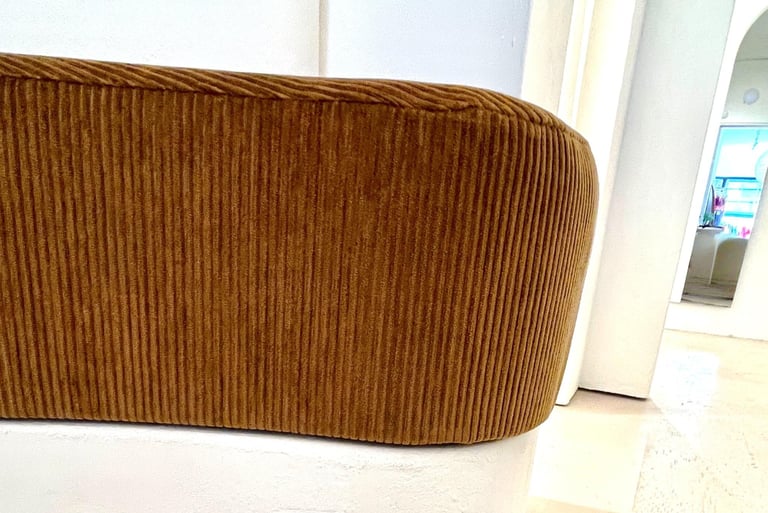 Knoll corduroy thick cushion detail - reupholstery