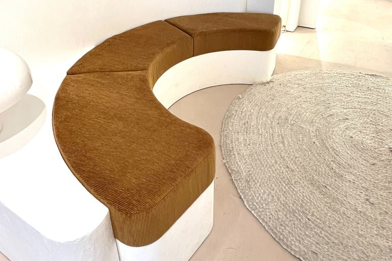 custom bench cushions with Knoll fabric in toronto