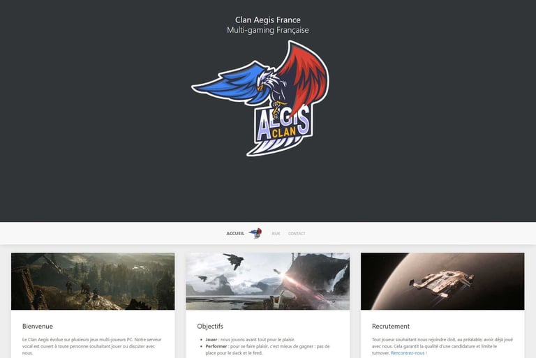 Clan Aegis France site web en 2022