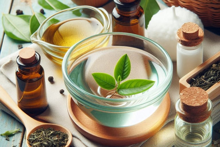 a bowl of peppermint leaves