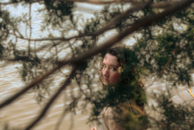 Cinematic Film portrait of model in Fauquier County, Midland Virginia