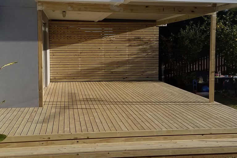 Treated Pine deck and screen