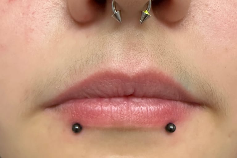 	Expert lip piercing by Jooles in Stonehaven