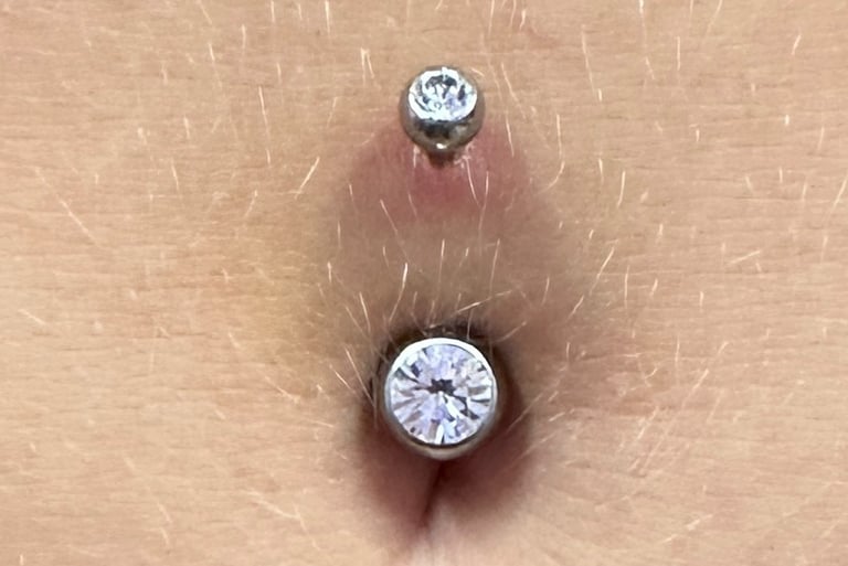 Professional navel piercing in Montrose studio with sterile tools