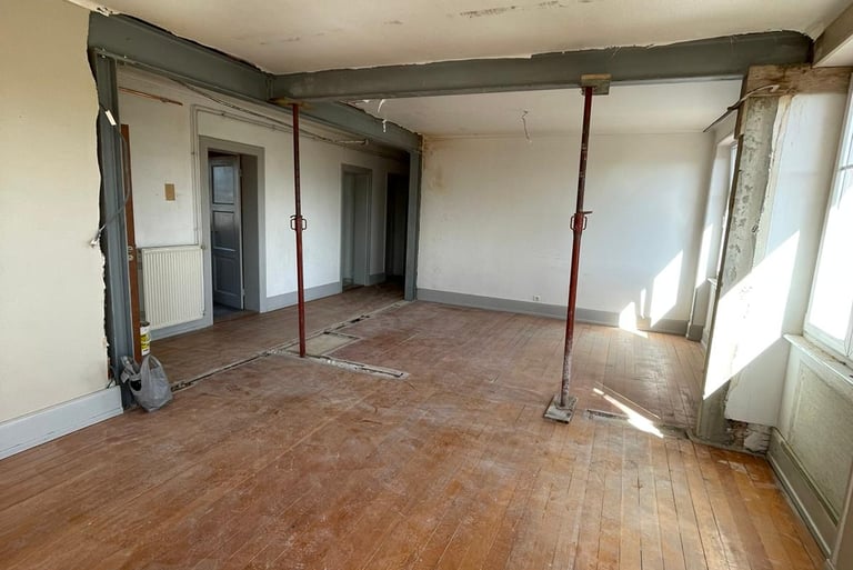 Appartement murs porteurs détruit en cours de travaux