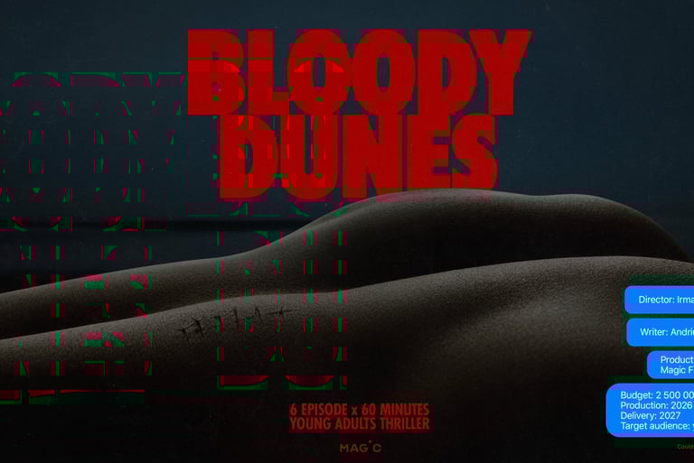 Bloody Dunes series official poster (writer: Andrius Lekavičius)