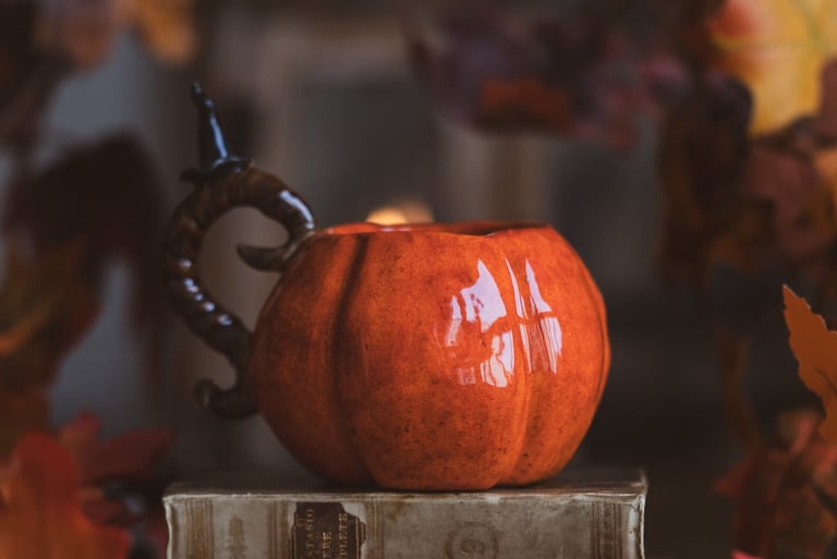 Tasse en forme de citrouille