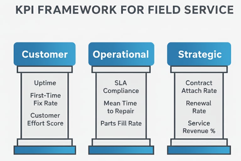 3 Dimensions of Field Service - customer operational strategic