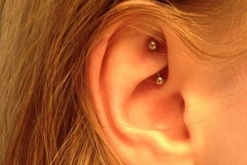 Professional rook piercing in Montrose studio with sterile tools