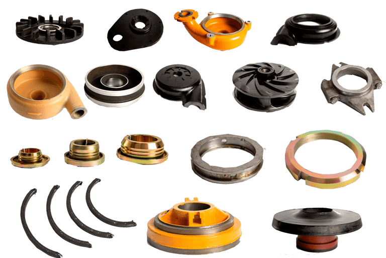 OEM Pump Parts and Liner - Volute, Throat bush, Cover Liner, Impeller - Ceramic, Rubber, Alloy Steel