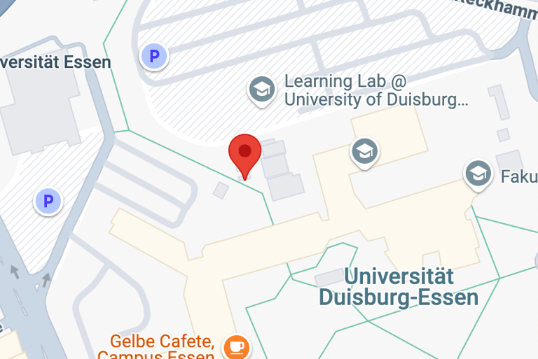 a map of a campus with a red marker marker marker