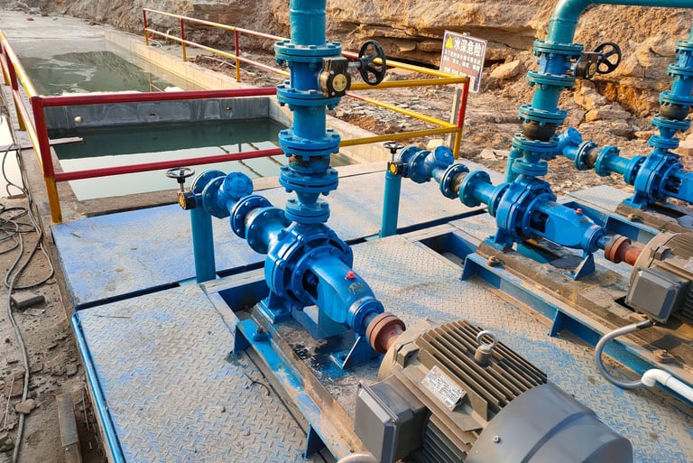 Engineering vehicle washing machine pump and manifold assembly, high-pressure water system
