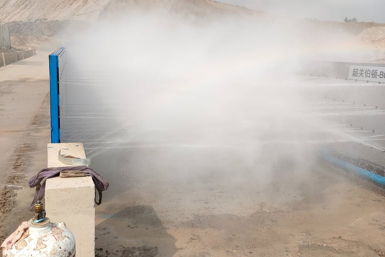Engineering vehicle washing machine high-pressure spraying during operation
