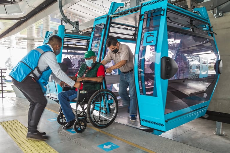 ¿El Cablebús cuenta con espacio para Silla de Ruedas?