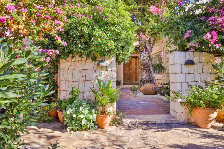 Courtyard Entry to Villa MAE