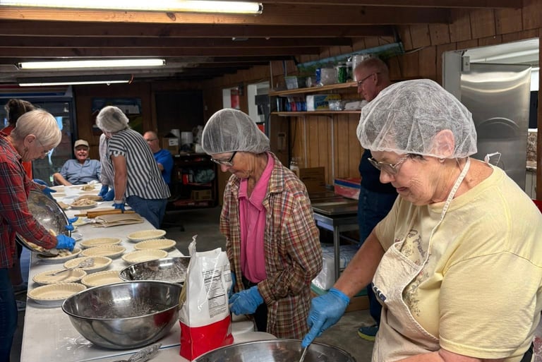 making pies