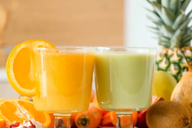 Jugo Antigripal de Piña con Miel