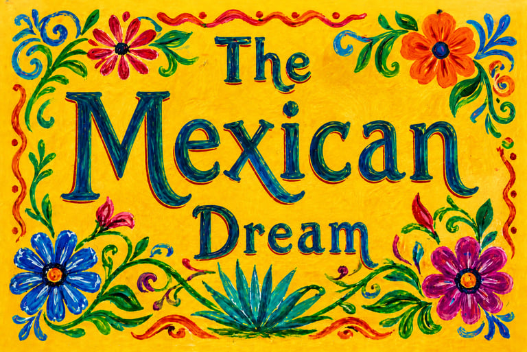The Mexican Dream Room Name Tag at Las Palmas Hotel in Isla Mujeres