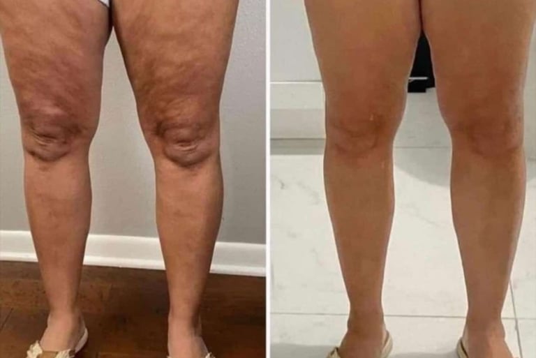 Lifevantage Collagen Before and After Results - woman legs