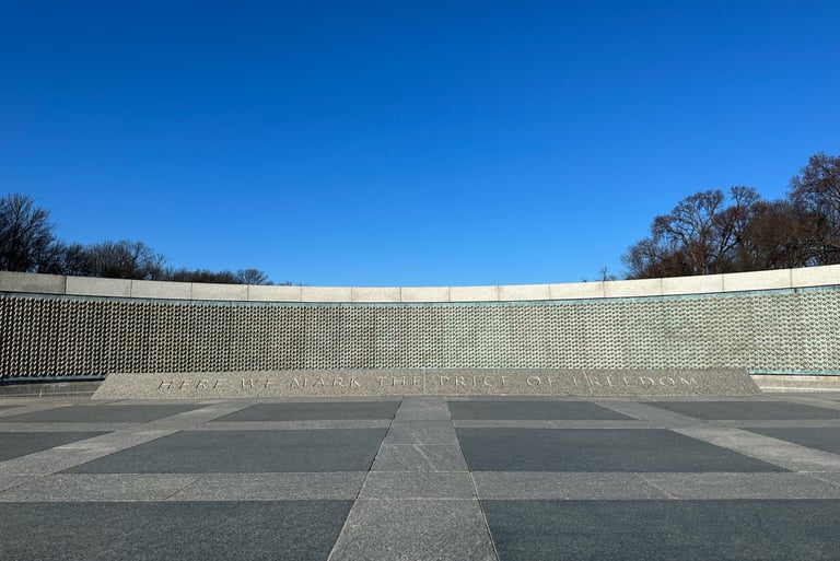 The freedom wall in Washington DC
