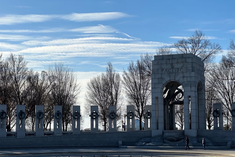 The World War II Memorial in Washington DC