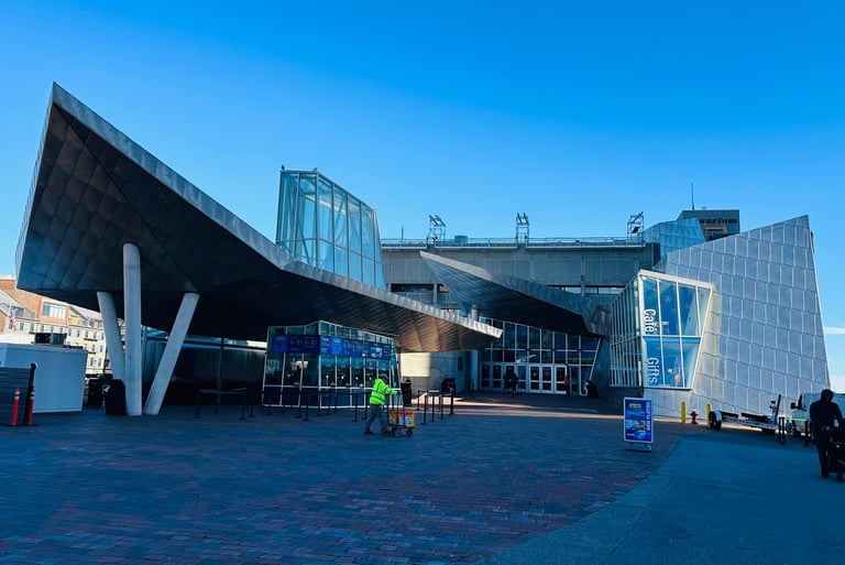 The New England Aquarium building from the outside