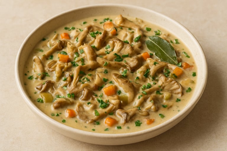 Oyster Mushroom Fricassée with Fresh Herbs