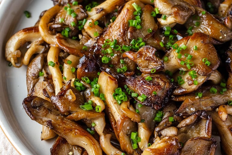 South Indian Style Oyster Mushroom Pepper Fry