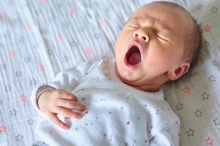 yawning baby