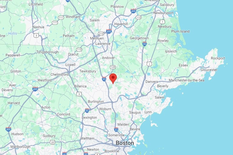 a map of boston, massachusetts, usa