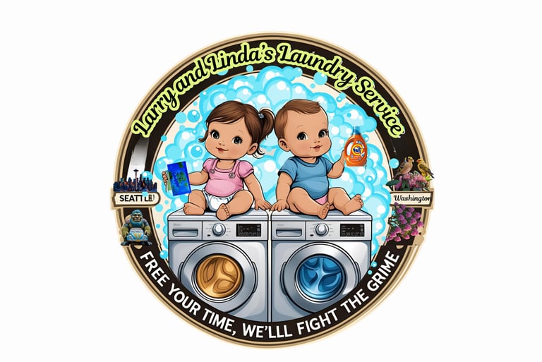 a coin shaped logo with two babies on it one holding a bottle of tide the other snuggle fabric soft