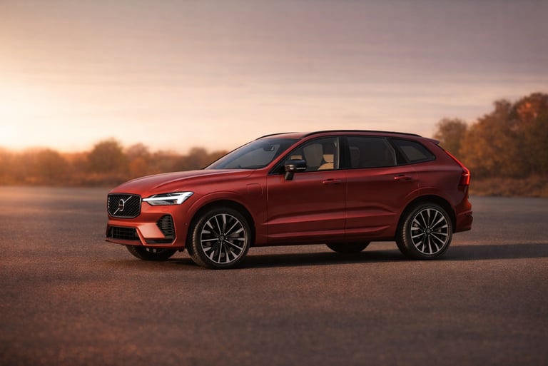 Volvo XC60 2026 híbrido em visão lateral completa com design moderno SUV premium