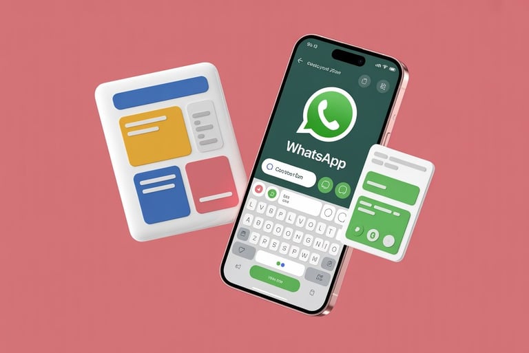 um telefone com o WhatsApp instalado