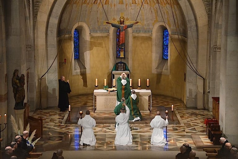 Mass at Barroux Abbey (France)