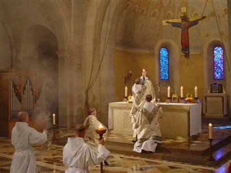 Mass at Barroux Abbey (France)