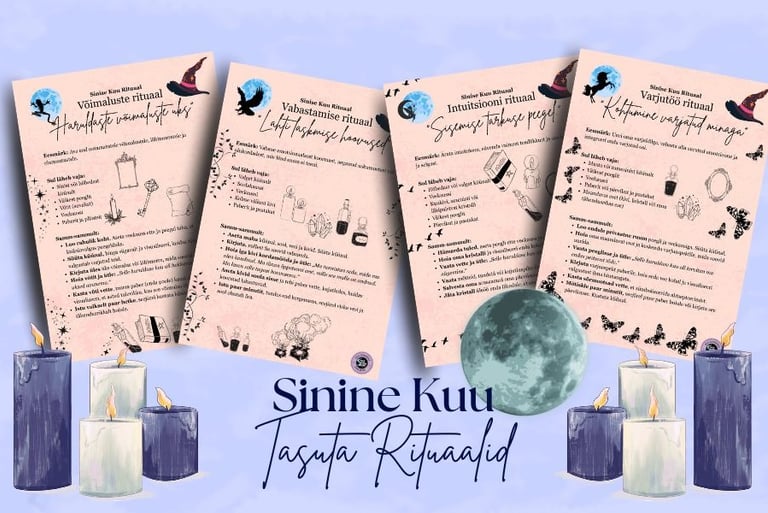 Sinise Kuu rituaalid allalaadimiseks Soul Sisters Tarot