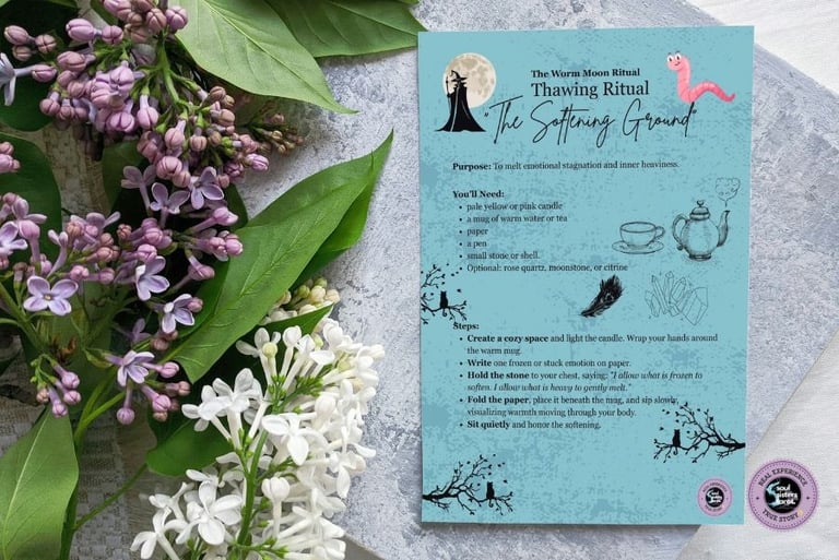 Worm Moon Ritual Page Soul Sisters Tarot