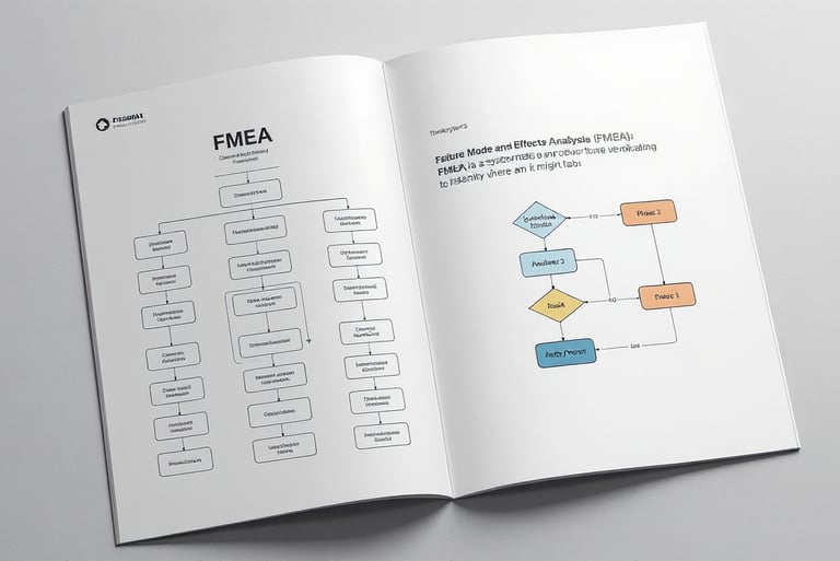 Book with FMEA themed pages